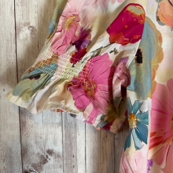 Entro Penny Floral Tie-Neck Blouse XL - Picture 4 of 10